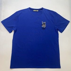 BKYS T-Shirt Mens 2XL Blue Lucky Charm Embroidered Patch Graphic Short Sleeve